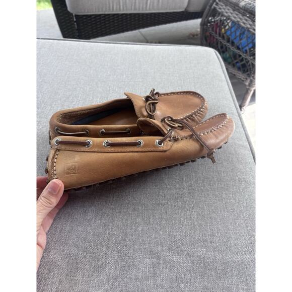 Sperry Top-Sider Driver Driving Men's Tan Loafers Leather STS10624 sz 8.5 - Picture 7 of 9